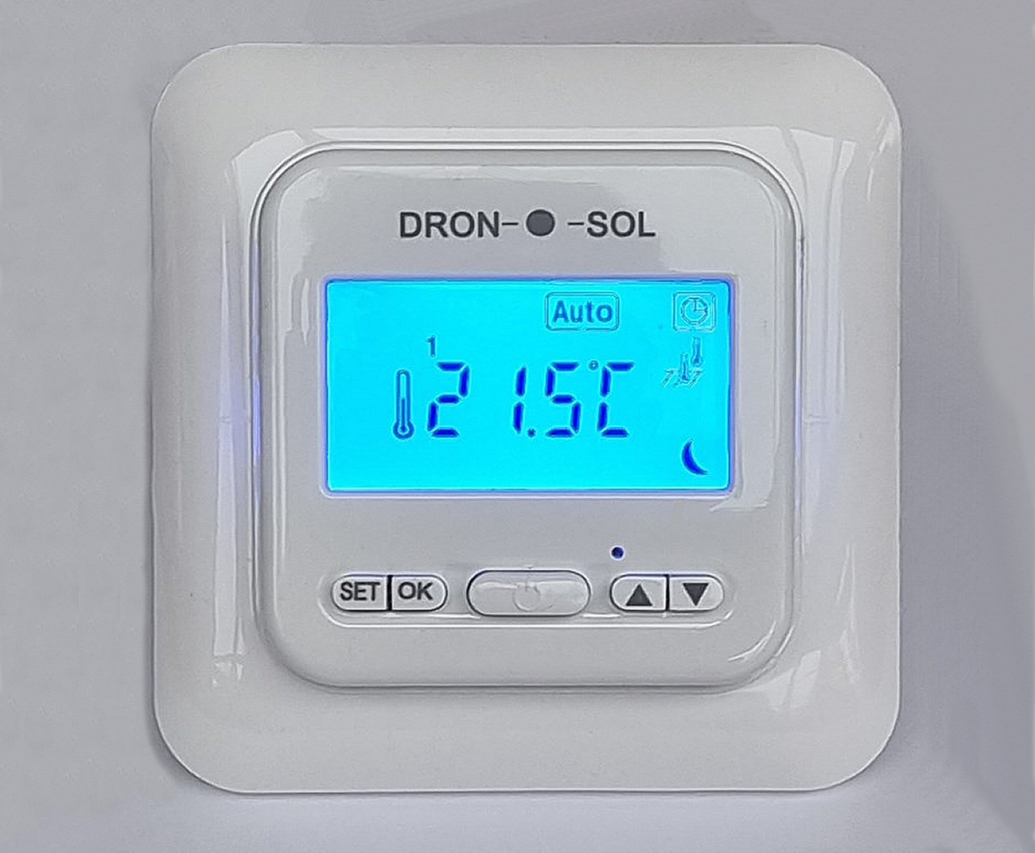 DRON-o-SOL
              par le sol Chauffage thermostat numrique Horloge