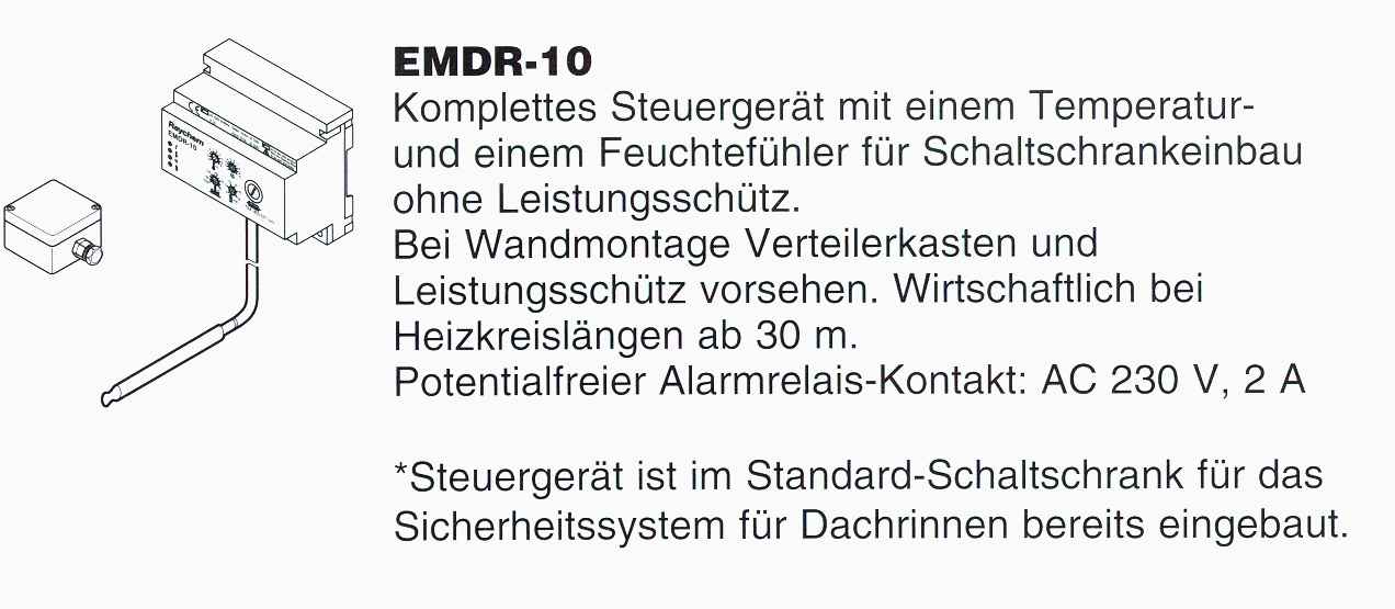 EMDR-10
          Dachrinnen-Regler von Raychem Heizkabel